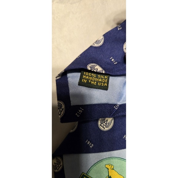 Bird Dog Bay Blue 1912 ACC Wings Tie Hand Made 100% Silk - Picture 6 of 7